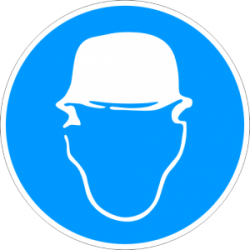 Знак "Трябва да се носи защитна каска"