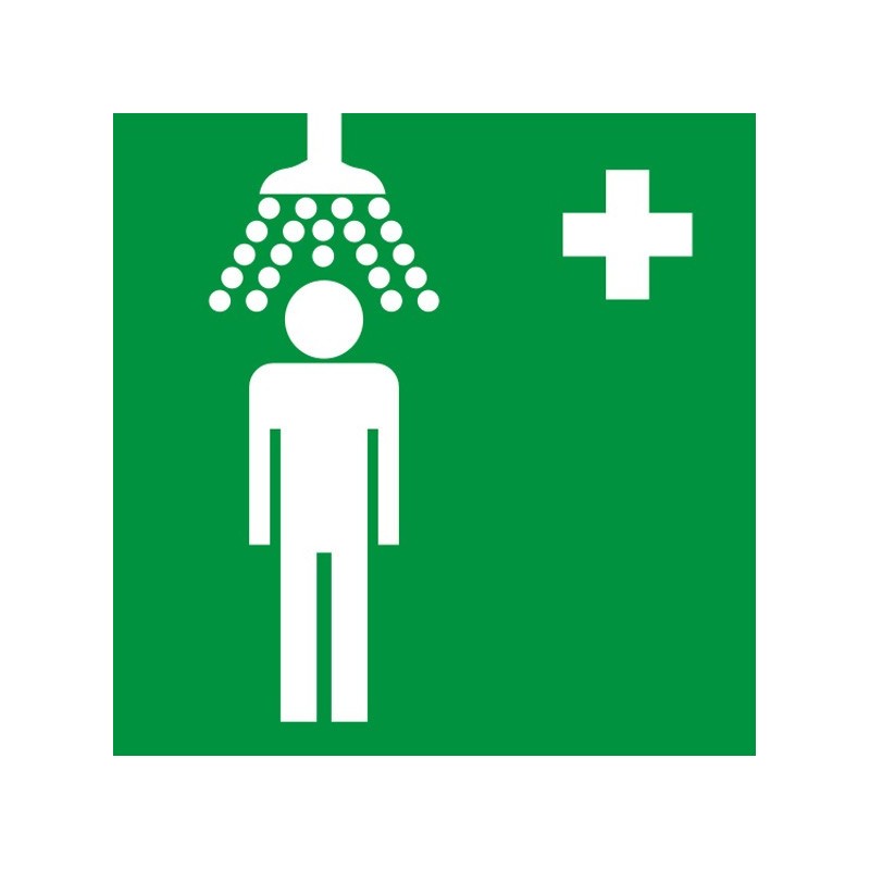 Знак "Предпазен душ"