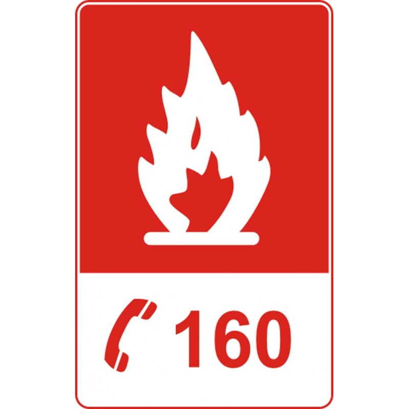 Знак "Телефон при пожар"