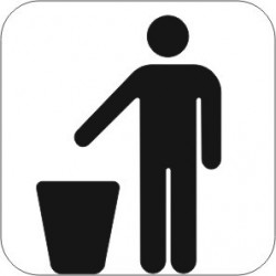 Знак "Място за изхвърляне на отпадъци"