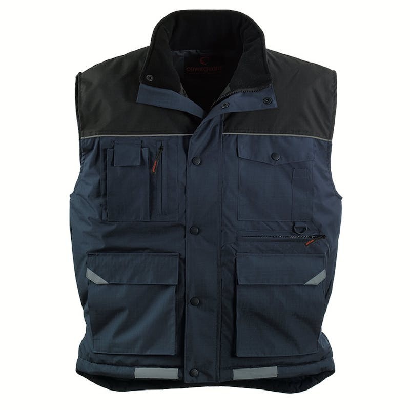 Елек с много джобове RIPSTOP тъмно син/черен