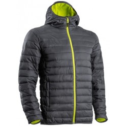 Яке KUMA с качулка сиво с жълт цип