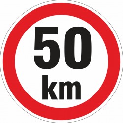 Знак "Ограничение 50км"