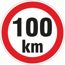 Знак "Ограничение 100км"